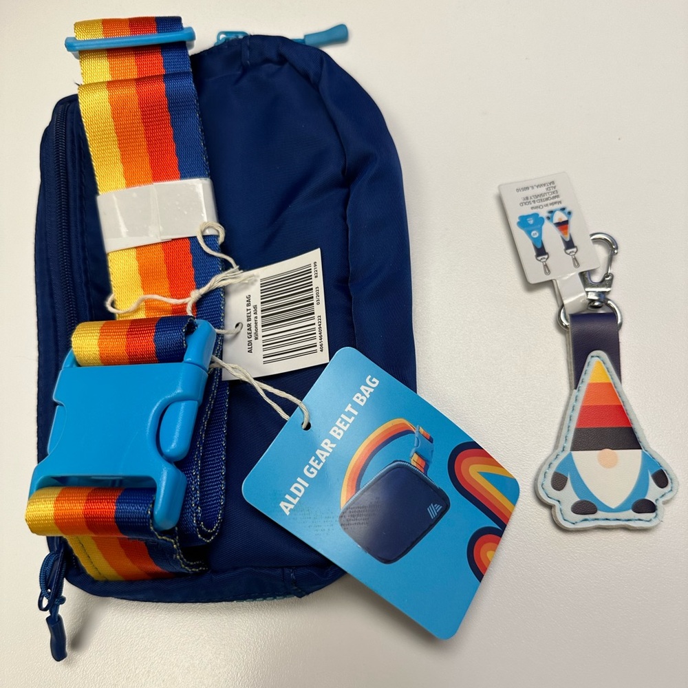 Aldi belt bag and gnome quarter keeper